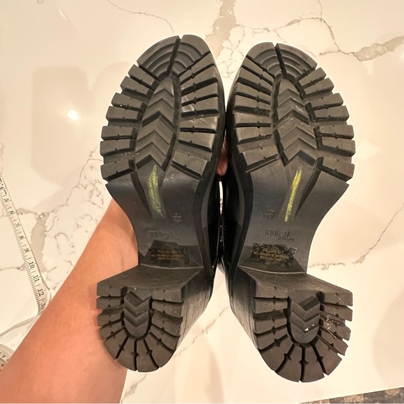 Rouge Helium Womens Regal Platform Lace Up Combat Boots Size 8 Black Side Zip - Picture 12 of 16